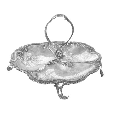 Lot 1195 - Continental Silver Trilobed Centerpiece Of...