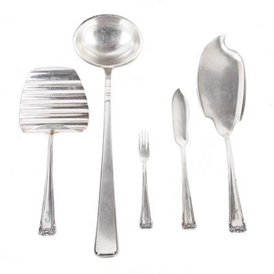 Lot 1199 - Set of Continental Silver Flatware Articles...