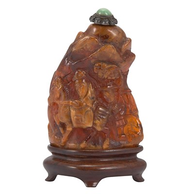 Lot 194 - Chinese Root Amber Snuff Bottle 19th Century...