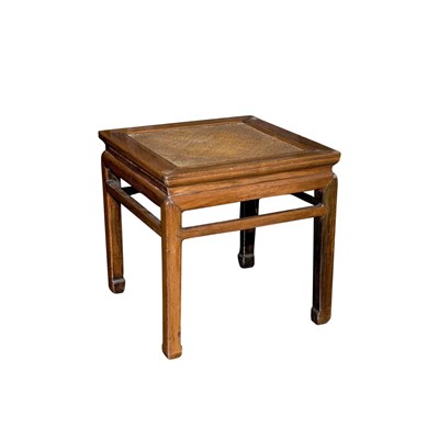 Lot 318 - Chinese Huanghuali Stool 19th Century Of...