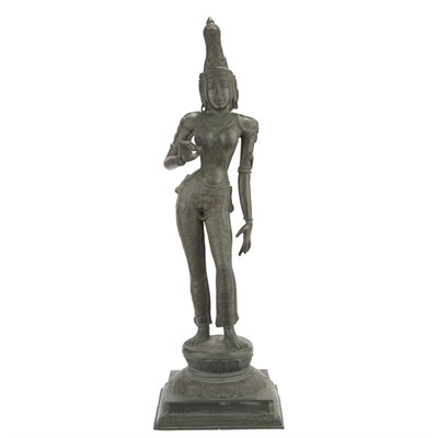 Lot 26 - Indian Bronze Figure of Parvati Standing in...