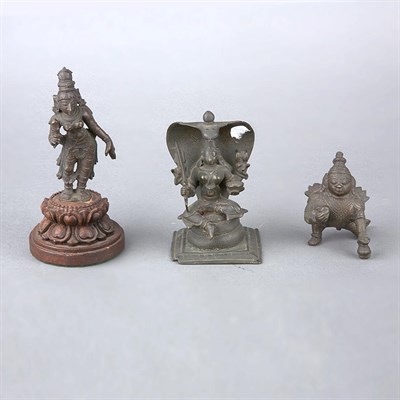 Lot 29 - Group of Three Indian Bronze Figures 18th/19th...