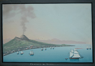 Lot 1013 - Italian School 19th Century Views of Vesuvius:...