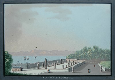 Lot 1015 - Italian School 19th Century Views of Pompeii,...