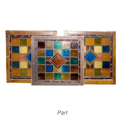 Lot 1315 - Group of Five American Leaded Glass Windows...