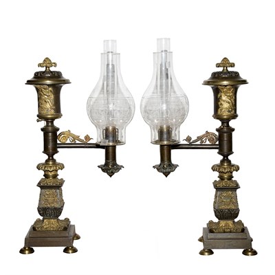 Lot 235 - Pair of George IV Tole, Gilt and...