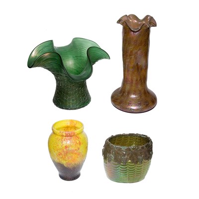 Lot 1303 - Group of Five Bohemian Art Nouveau and Art...