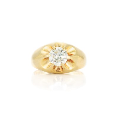 Lot 103 - Gentleman's Gold and Diamond Ring