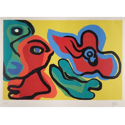 Lot 87 - Karel Appel (1921-2006) COMPOSITION Color...