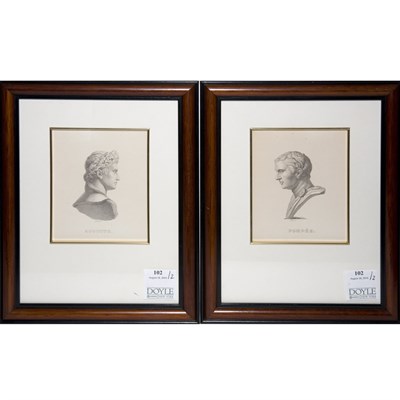 Lot 102 - Artist Unknown AUGUSTE; POMPEE Two engravings....