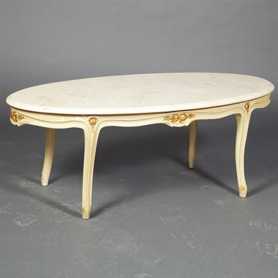 Lot 542 - Transitional Louis XV/XVI Style Painted Wood...