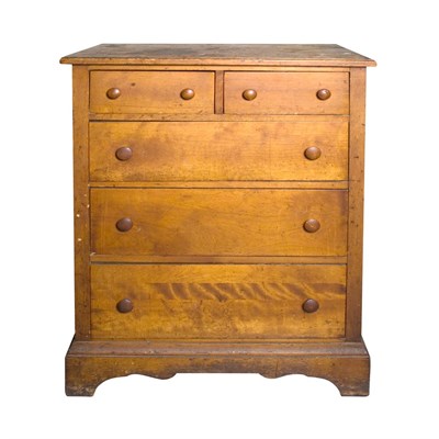 Lot 140 - Country Pine Chest of Drawers; Together with a...