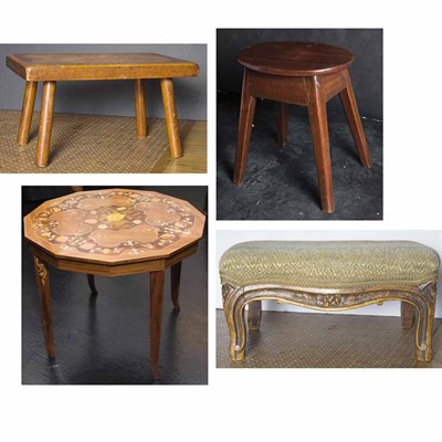 Lot 142 - Group of Eight Stools and Low Tables