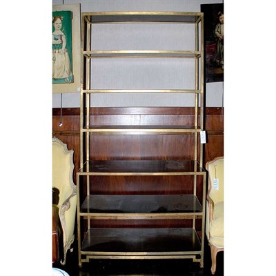 Lot 162 - Gold Painted Metal Seven-Tier Buffet Height 7...
