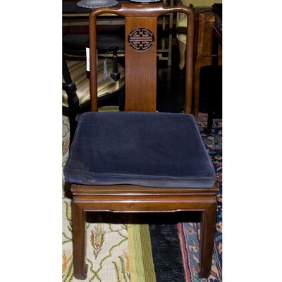Lot 165 - Group of Four Chinese Hardwood Dining Chairs