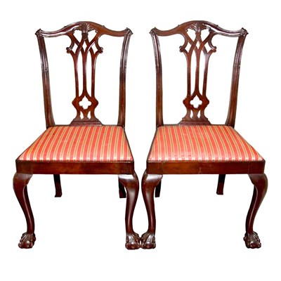 Lot 321 - Set of Ten George III Style Mahogany Dining...