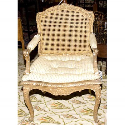 Lot 178 - Louis XV Style Gilt-Wood Fauteuil a La Reine