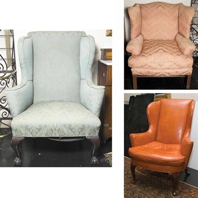 Lot 194 - Group of Three Georgian Style Mahogany Wing...