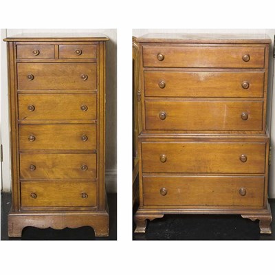 Lot 207 - Two Country Pine Chests of Drawers Height of...