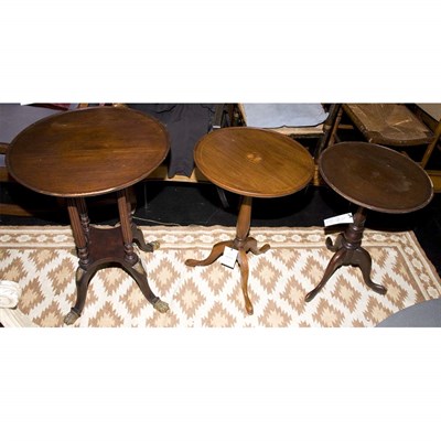 Lot 214 - Group of Three Georgian Style Mahogany Stands...