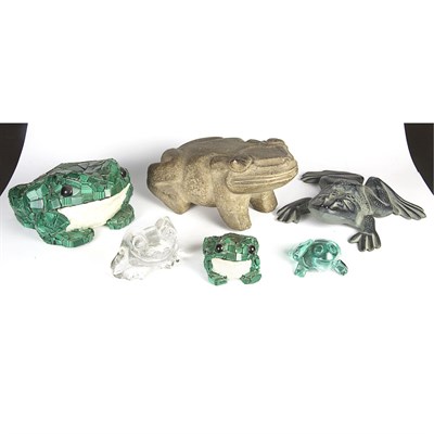 Lot 220 - Group of Seven Figures of Frogs