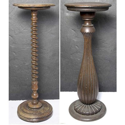 Lot 226 - Two Mahogany Plant Stands Height of taller 33...