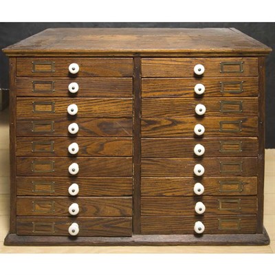 Lot 242 - Mahogany Table Top File Cabinet Height 20...