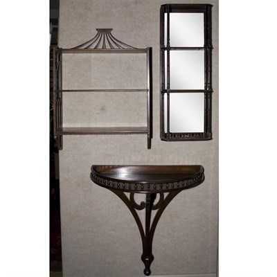Lot 244 - Group of Three Mahogany Hanging Shelves