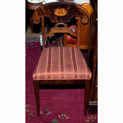 Lot 248 - Pair of Inlaid Mahogany Side Chairs