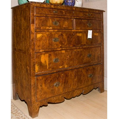 Lot 268 - American Burl-Wood Chest of Drawers Height 50...