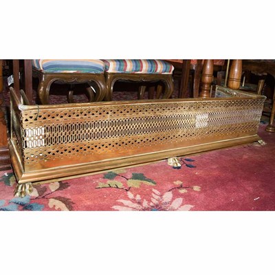 Lot 288 - Two Georgian Style Brass Fire Fenders