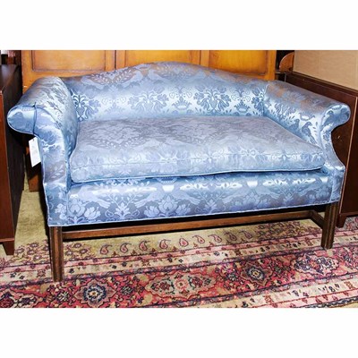 Lot 291 - Georgian Style Mahogany Settee Length 55 inches.