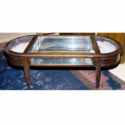Lot 317 - Mahogany Vitrine Low Table Height 18 inches,...