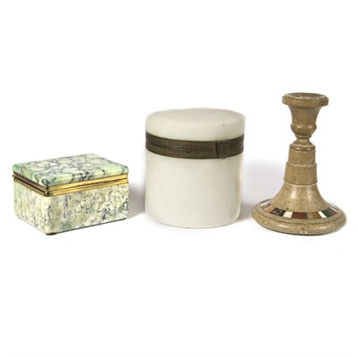 Lot 332 - Group of Marble and Hardstone Desk Articles...