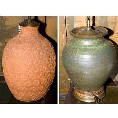 Lot 333 - Two Pottery Lamps