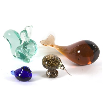 Lot 344 - Group of Glass Figures of Animals...