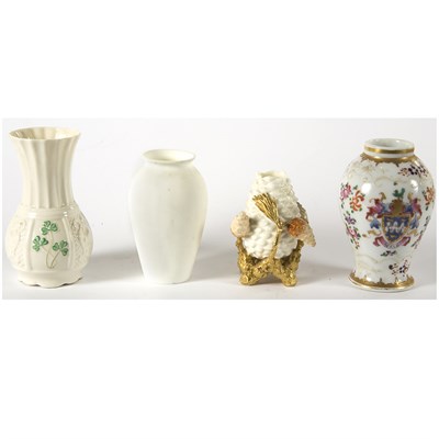 Lot 345 - Group of White Glazed Porcelain Small Vases...