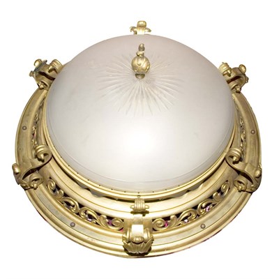 Lot 1285 - Louis XVI Style Gilt-Metal and Frosted Glass...