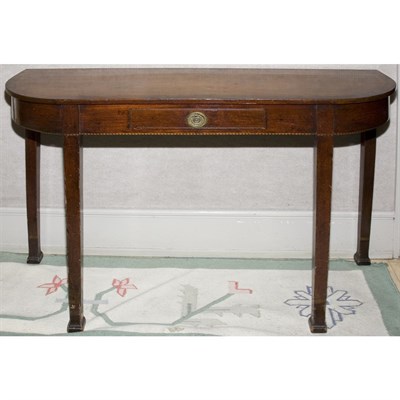 Lot 357 - Georgian Style Inlaid Mahogany Console Height...