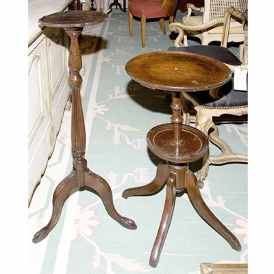 Lot 375 - Two Georgian Style Mahogany Candlestands...