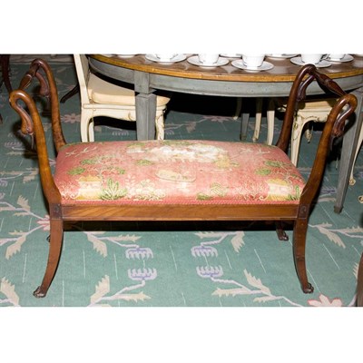 Lot 381 - Regency Style Mahogany Window Bench Length 42...