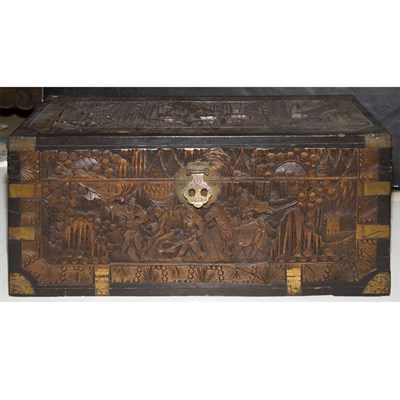 Lot 387 - Southeast Asian Carved Hardwood Trunk Height...