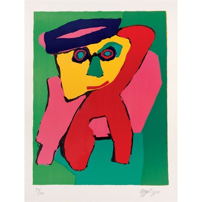 Lot 353 - Karel Appel PERSONNAGES Color lithographs,...