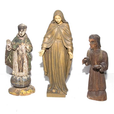 Lot 398 - Group of Eight Polychrome Painted Figures