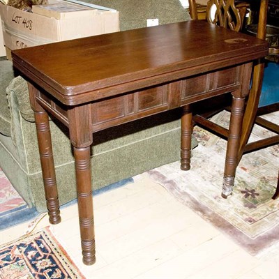 Lot 405 - Provincial Stained Wood Fold-Over Games Table...