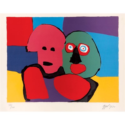 Lot 352 - Karel Appel PERSONNAGES Color lithographs,...