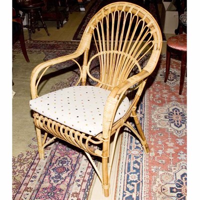 Lot 417 - Biedermeier Style Mahogany Armchairs and Side...