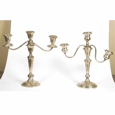 Lot 424 - Group of Ten Sterling Silver Three-Light...