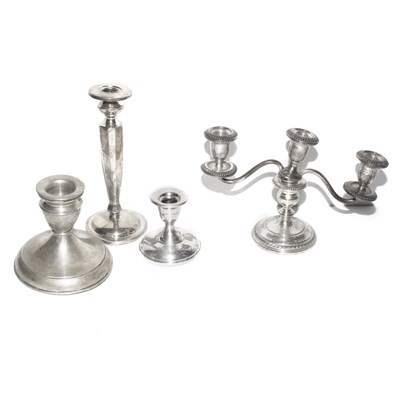 Lot 429 - Group of Sterling Silver Candelabra and...