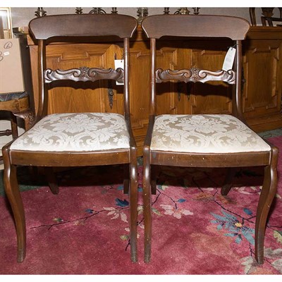 Lot 442 - Set of Four Regency Style Mahogany Dining Chairs
